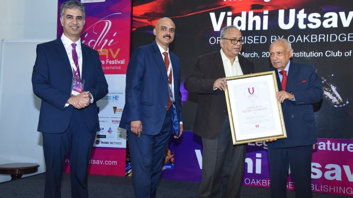 VIDHI SAMMAN 2024: OakBridge Publishing Honors Legal Pioneers at Vidhi Utsav’s Inaugural Awards Ceremony